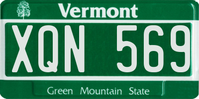 VT license plate XQN569