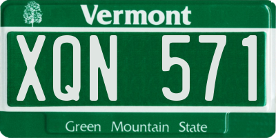 VT license plate XQN571