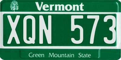 VT license plate XQN573