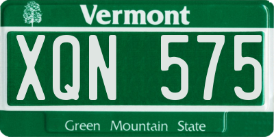 VT license plate XQN575