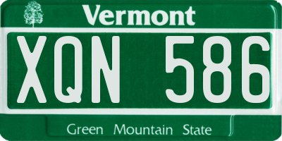 VT license plate XQN586