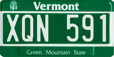 VT license plate XQN591
