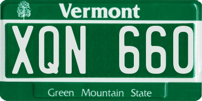 VT license plate XQN660
