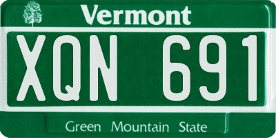 VT license plate XQN691