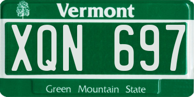 VT license plate XQN697