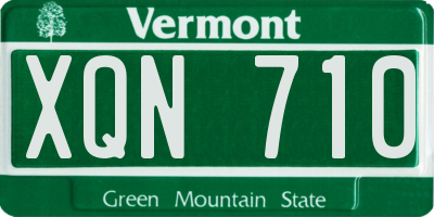 VT license plate XQN710