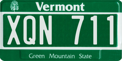 VT license plate XQN711