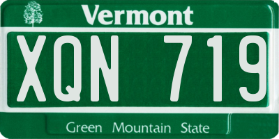 VT license plate XQN719