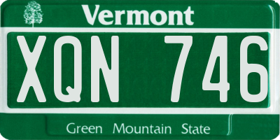 VT license plate XQN746