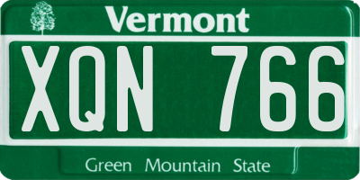 VT license plate XQN766
