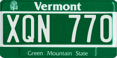 VT license plate XQN770