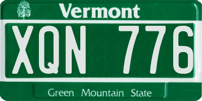 VT license plate XQN776
