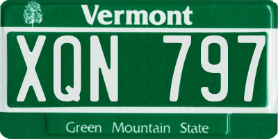 VT license plate XQN797