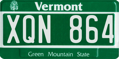 VT license plate XQN864