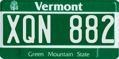 VT license plate XQN882