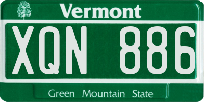 VT license plate XQN886