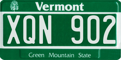 VT license plate XQN902