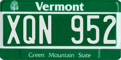 VT license plate XQN952