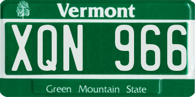 VT license plate XQN966
