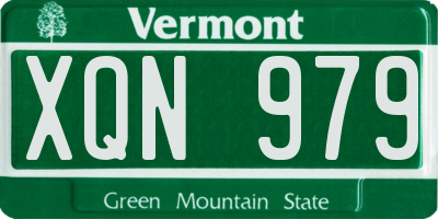 VT license plate XQN979