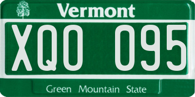 VT license plate XQO095