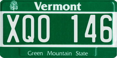 VT license plate XQO146