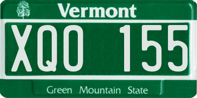 VT license plate XQO155