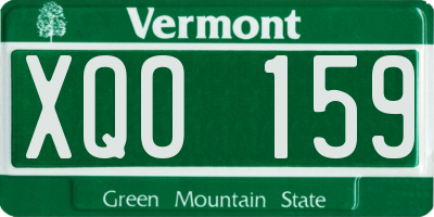 VT license plate XQO159