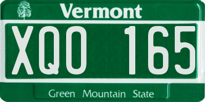 VT license plate XQO165