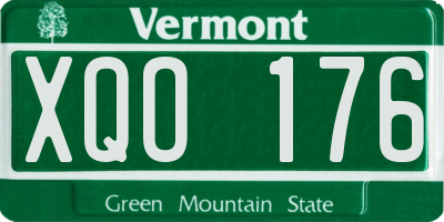 VT license plate XQO176