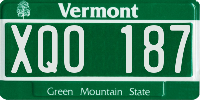 VT license plate XQO187