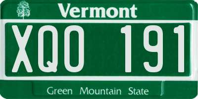 VT license plate XQO191