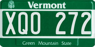 VT license plate XQO272