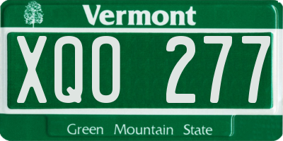VT license plate XQO277