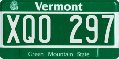 VT license plate XQO297