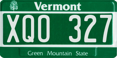 VT license plate XQO327