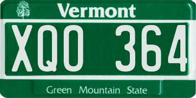 VT license plate XQO364