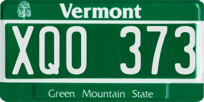 VT license plate XQO373