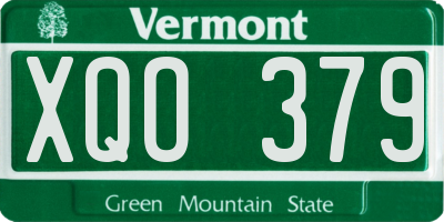 VT license plate XQO379