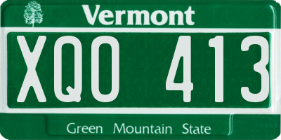 VT license plate XQO413