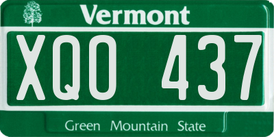 VT license plate XQO437