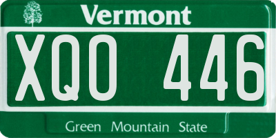 VT license plate XQO446