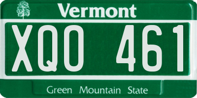 VT license plate XQO461