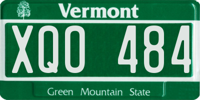 VT license plate XQO484