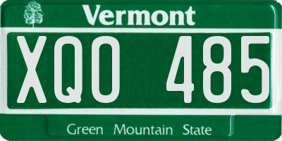 VT license plate XQO485