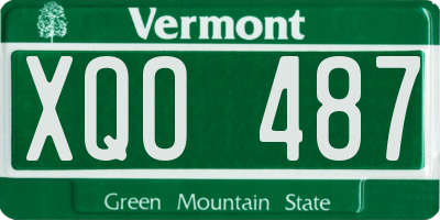 VT license plate XQO487