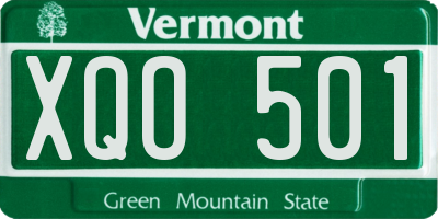 VT license plate XQO501