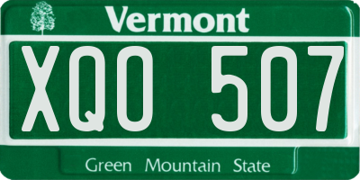 VT license plate XQO507