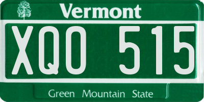 VT license plate XQO515
