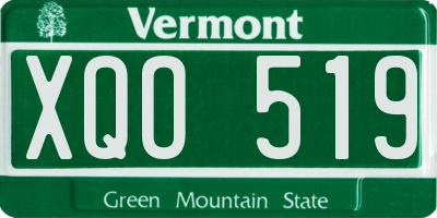 VT license plate XQO519